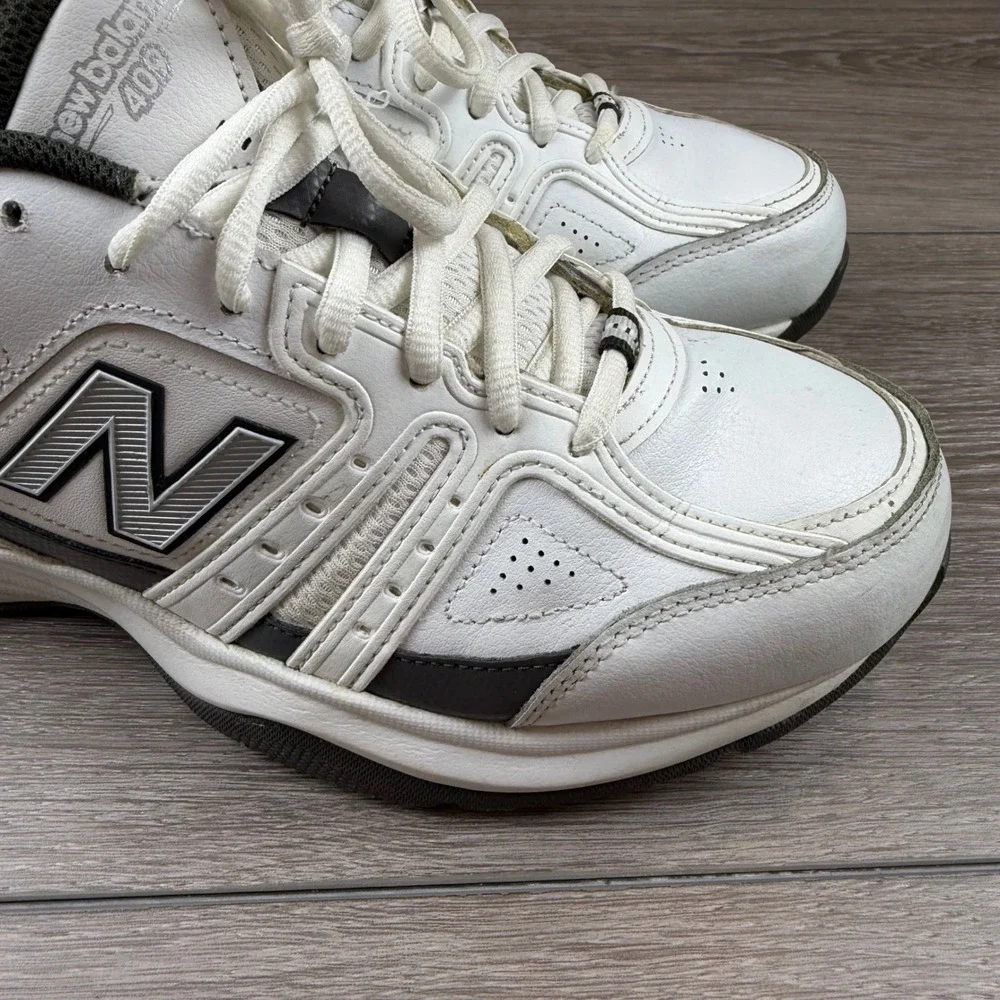 New Balance Mens Cross Training Shoes MX409WG2 White Grey 8 4E